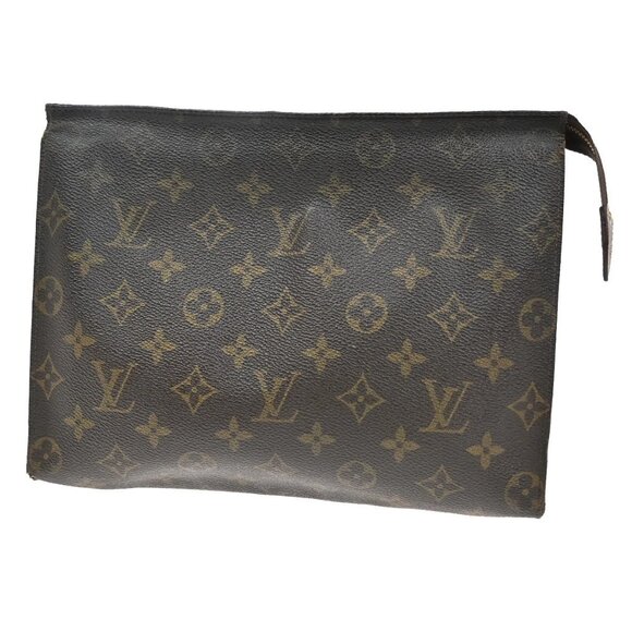 LOUIS VUITTON Poche Toilette 26 Clutch Pouch Bag Monogram Leather M47542 08EF415 - Picture 1 of 15